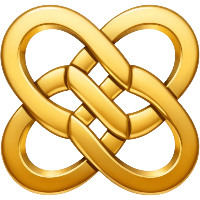 One infinity BOLD symbol made of gold emoji