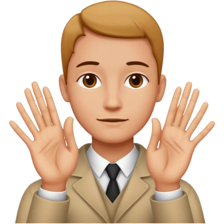 Manos con el dedo del medio y el anular cursados emoji