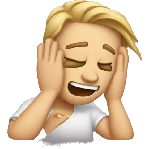Facepalm laugh emoji