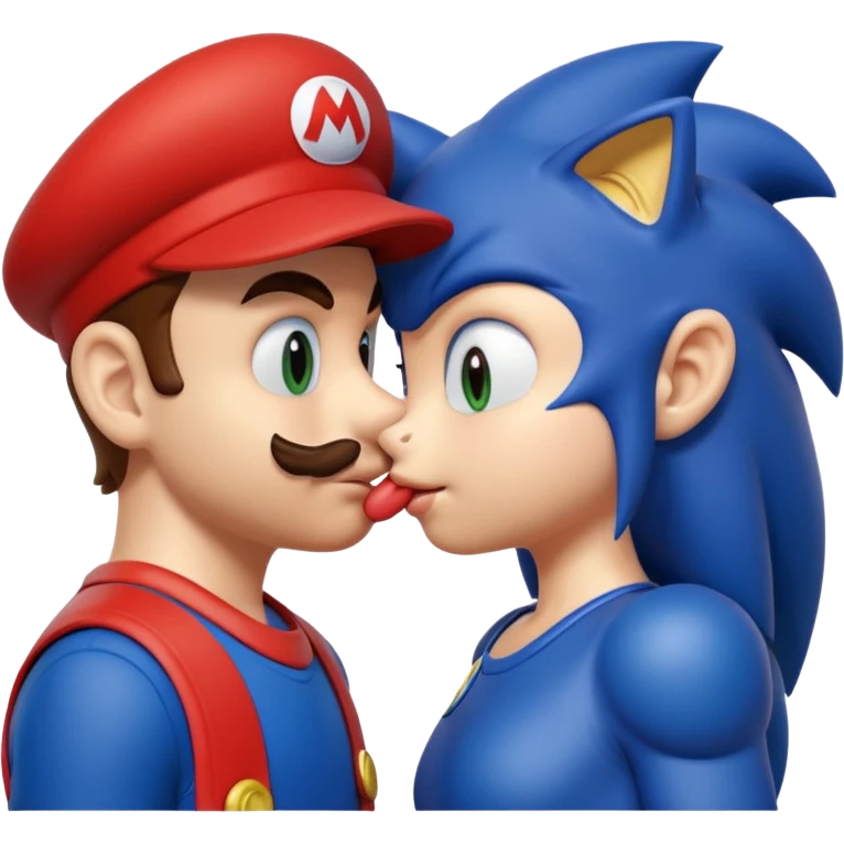 mario and sonic making out emoji