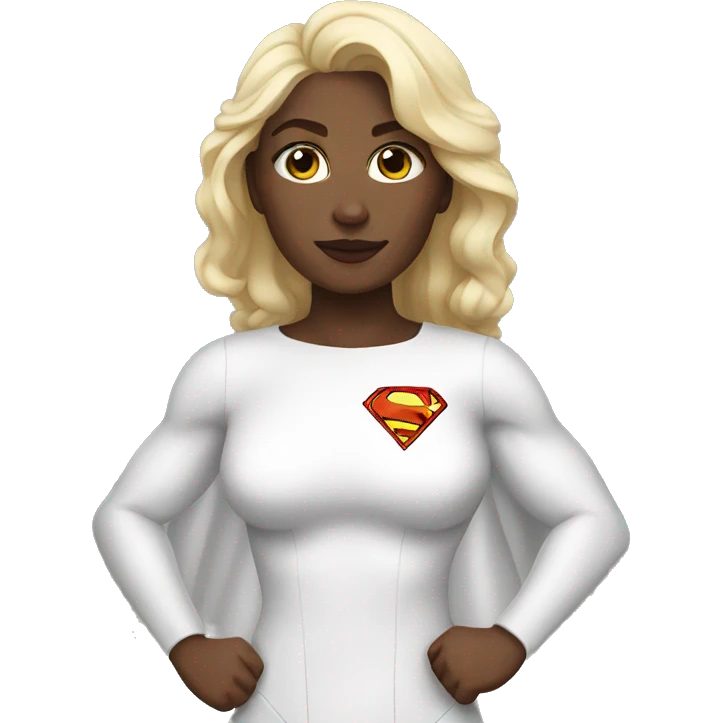 White Super woman emoji