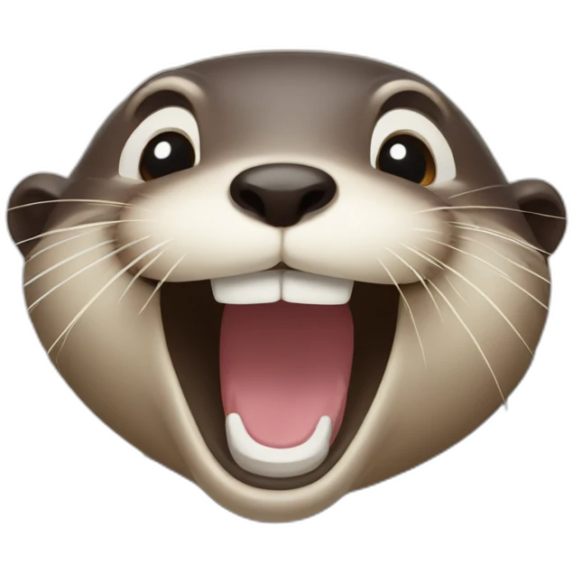 Otter laughing face emoji