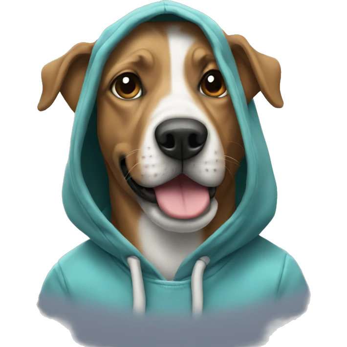 dog wearing hoodie emoji