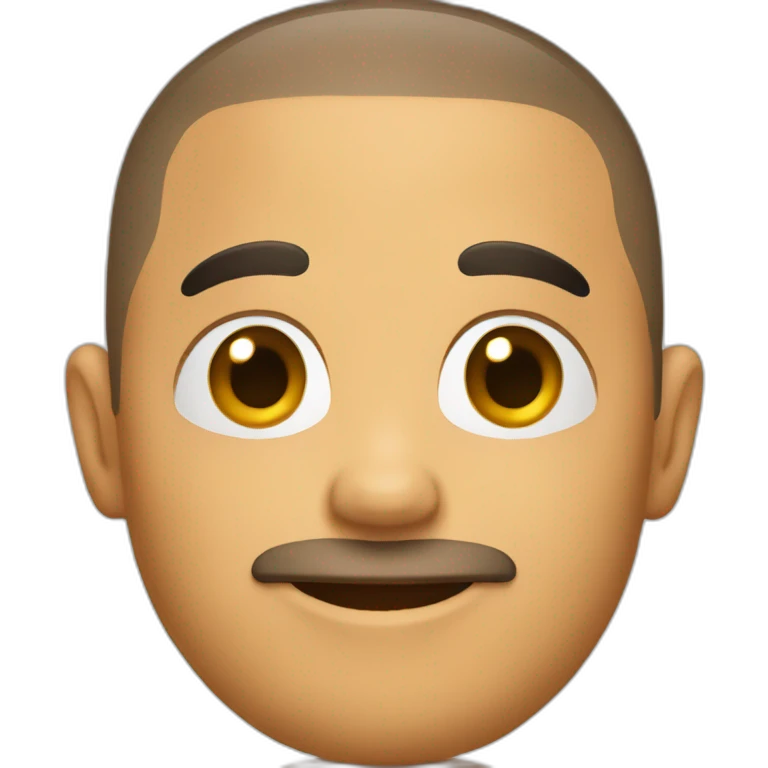 À emoji with a buzz cut emoji
