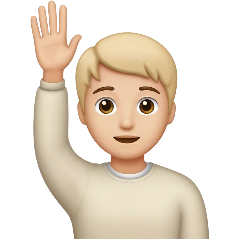 Waving goodnight emoji