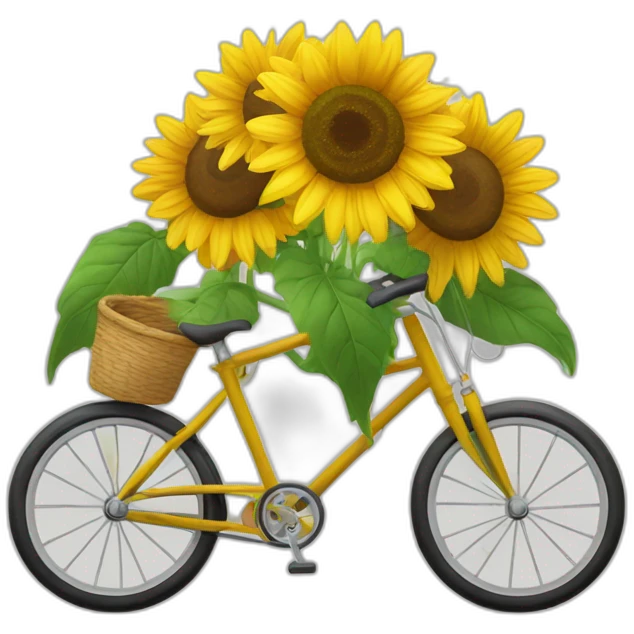 Tournesol sur un vélo emoji