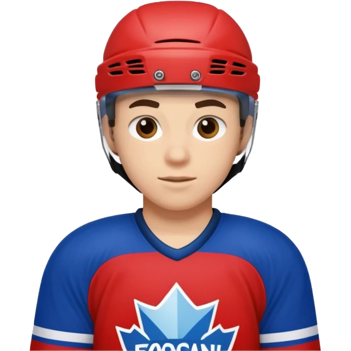 ice hockey player (#00A3E0) and red (#F9423A) emoji