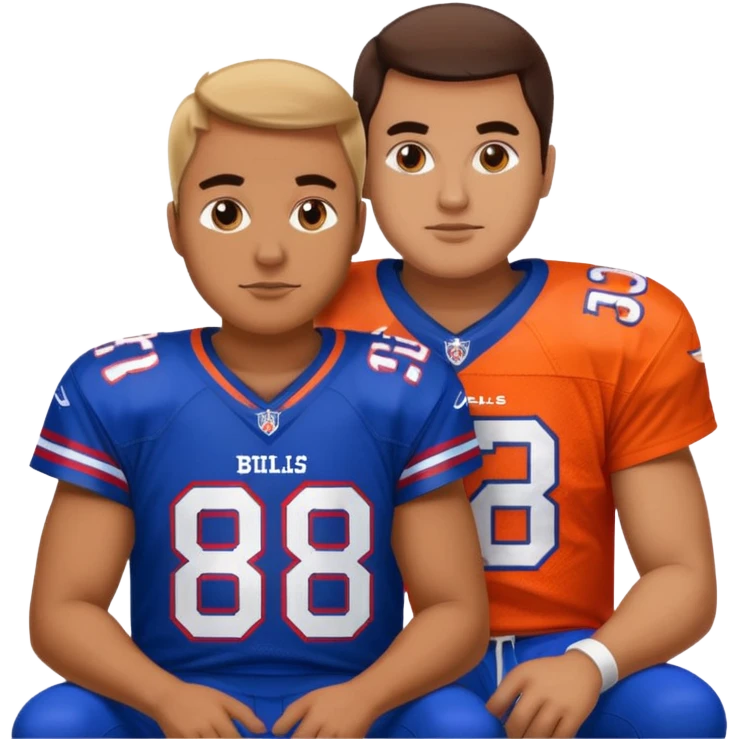 Denver bronco sitting on buffalo bill emoji