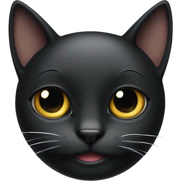 Black cat smirking emoji