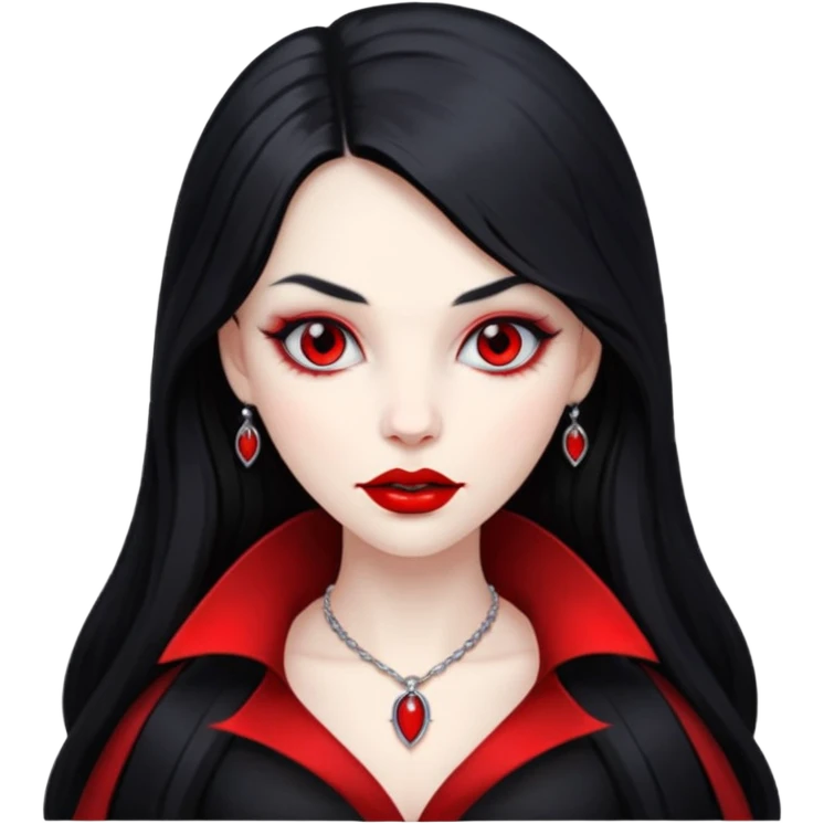 Vampire lady with red lips emoji