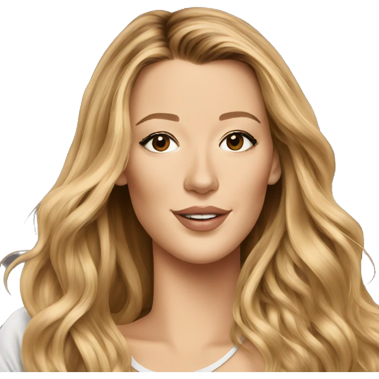 blake lively cartoon wearing tee emoji