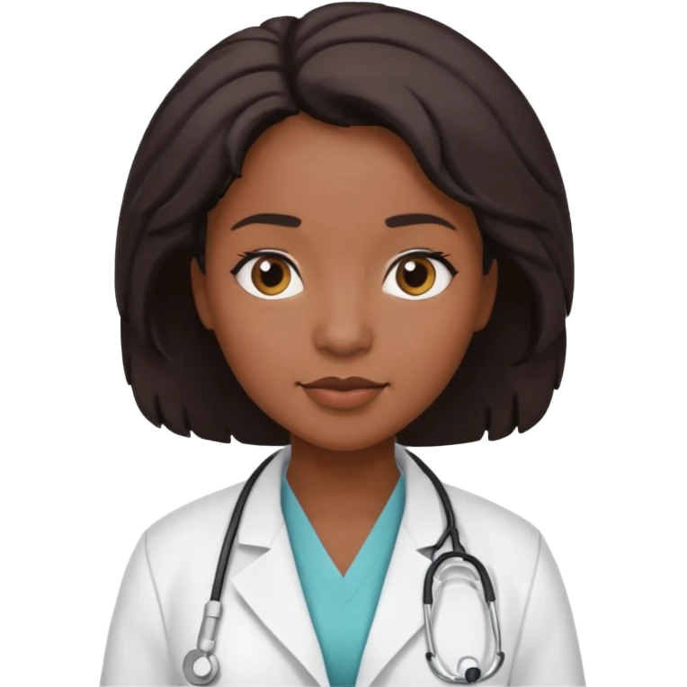 black female physician emoji