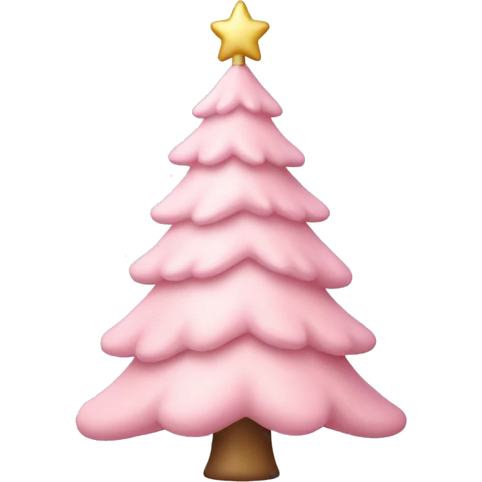 pastel pink christmas tree emoji