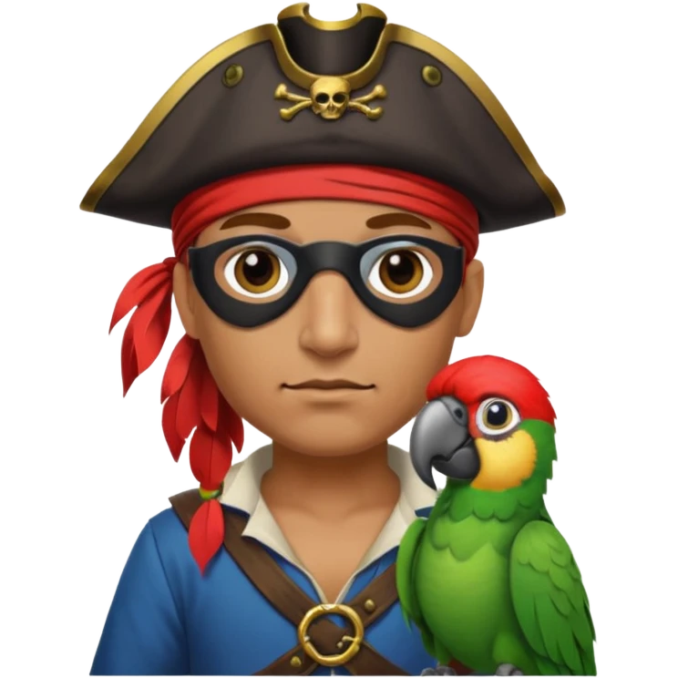 pirate and parrot emoji