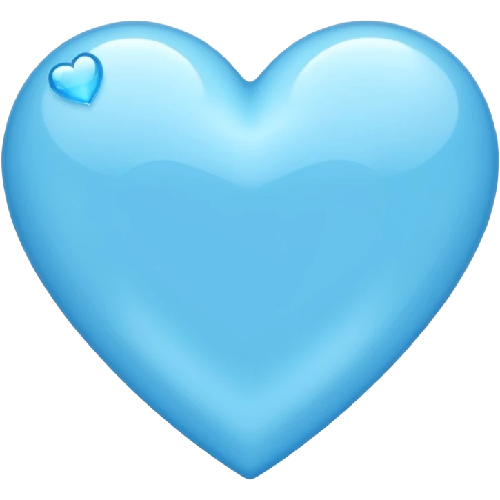 light sky blue heart with blingbling effect emoji