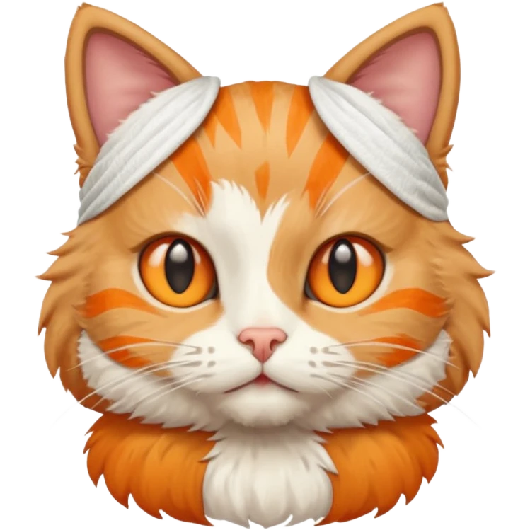 cat with a turkey bandage emoji