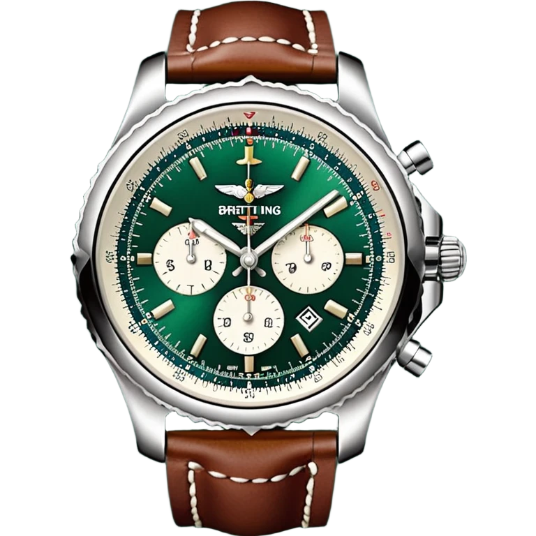 Breitling green faced watch emoji