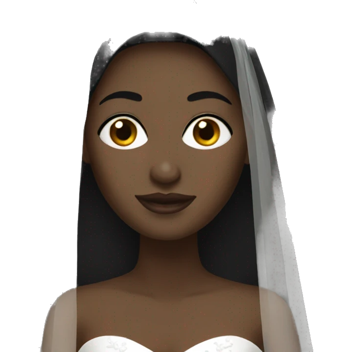 Bride with black veil emoji