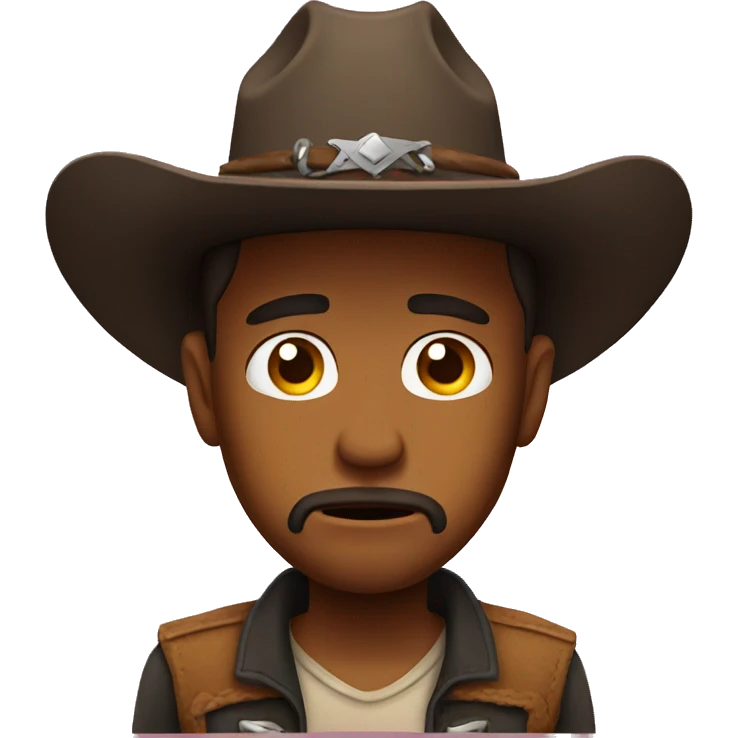 Sad cowboy emoji