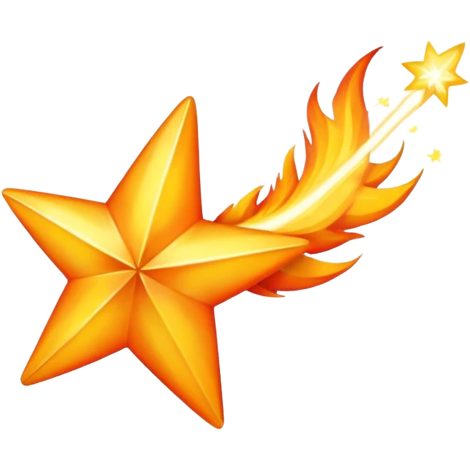 Meteor – Bright falling star with blazing tail emoji