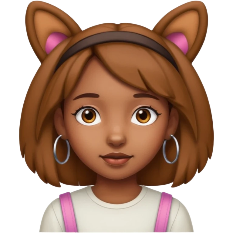 girl👧🏽 with dog ears  emoji