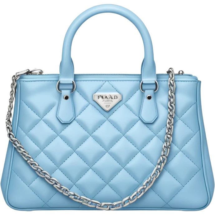 Light blue Prada purse emoji