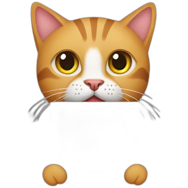 cat that holds paper with "BISA" text on it emoji