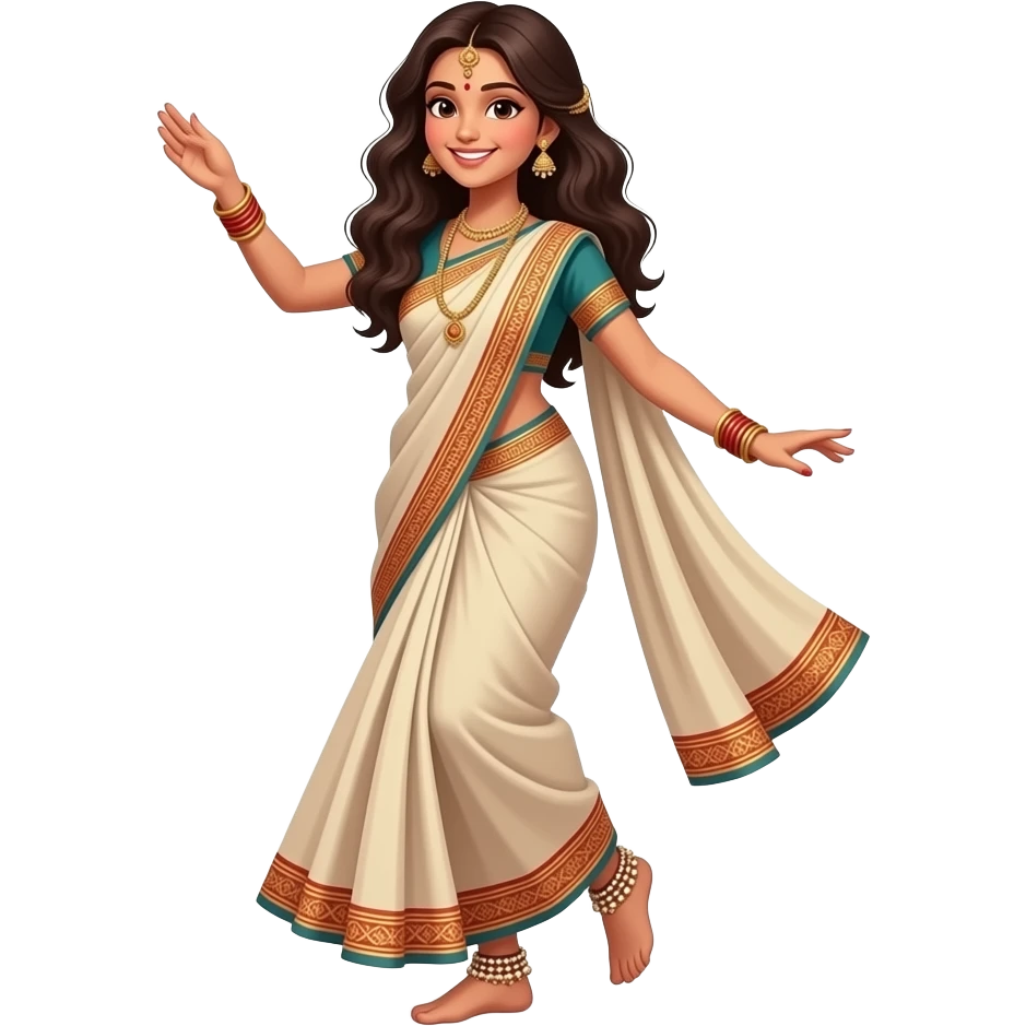 a girl dancing with ghungroo emoji