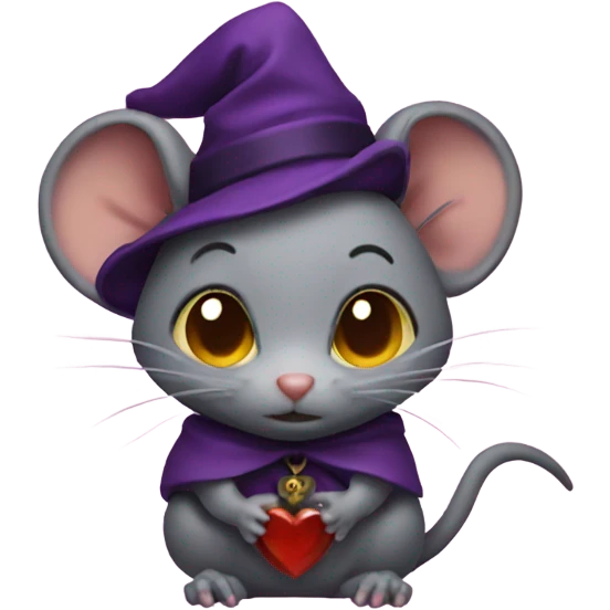 Rat witch heart emoji