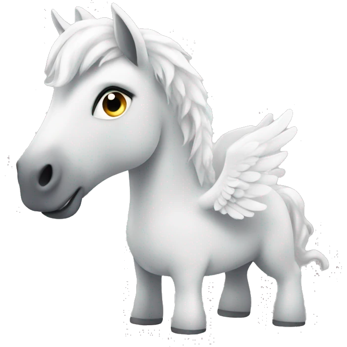 A white pegasus with a short mane emoji