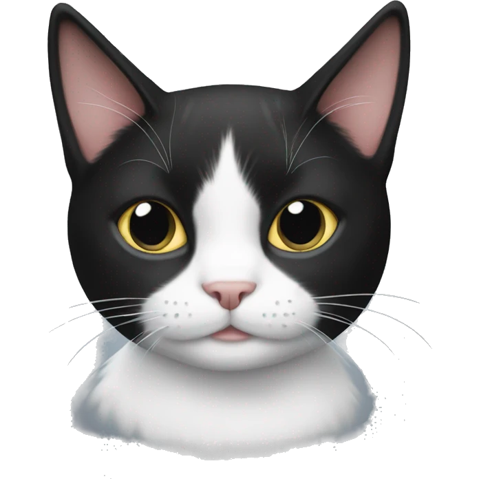 black and white cat emoji