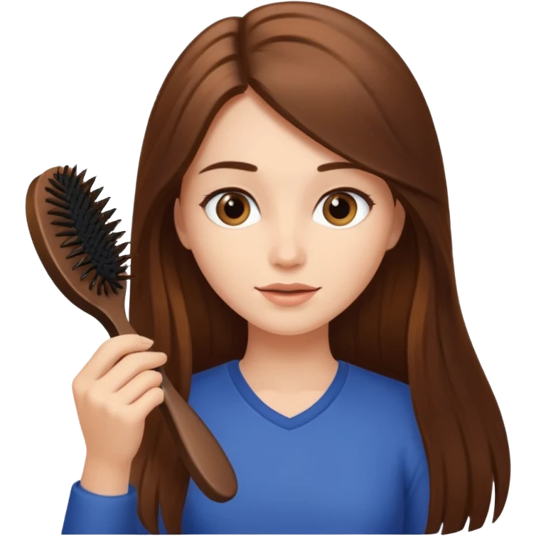 mujer peinando su cabello emoji