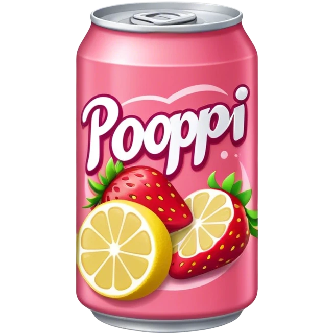 Poppi strawberry lemon soda can emoji