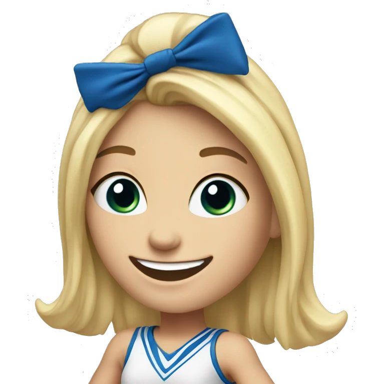 cheerful blonde cheerleader pose emoji