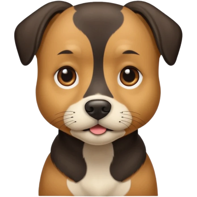  black mustached dog emoji