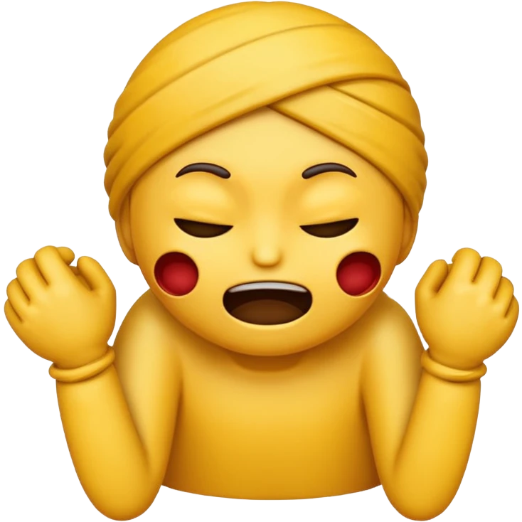 emoji strangling itself with its own hands emoji