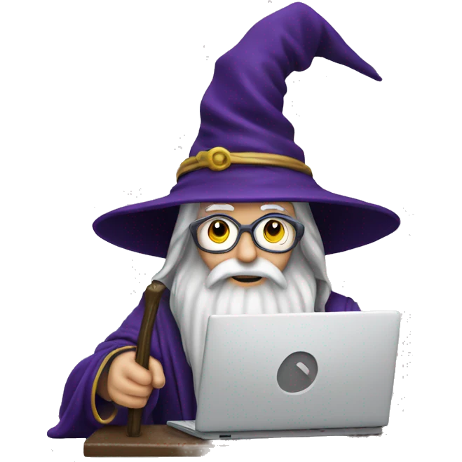 wizard wit computer emoji