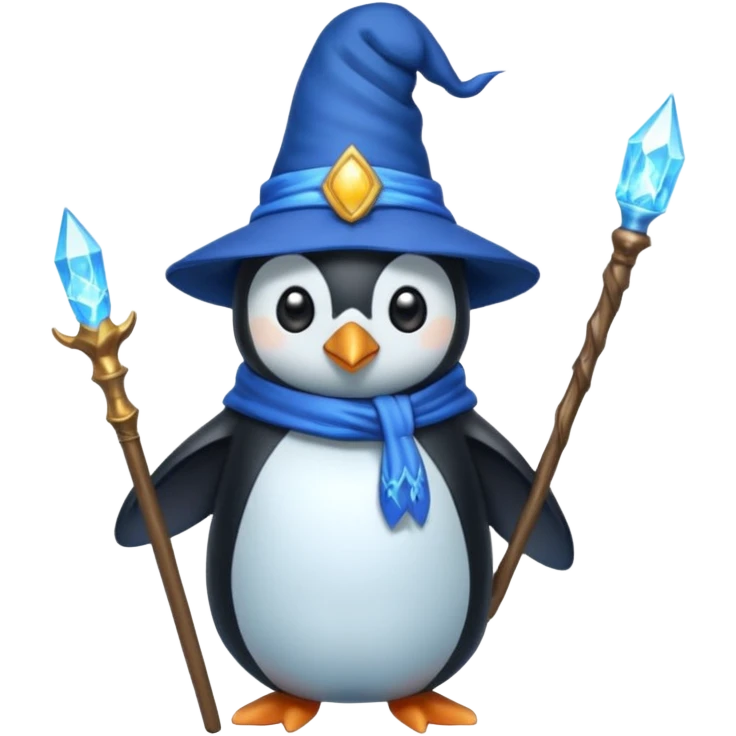 Penguin Wizard emoji