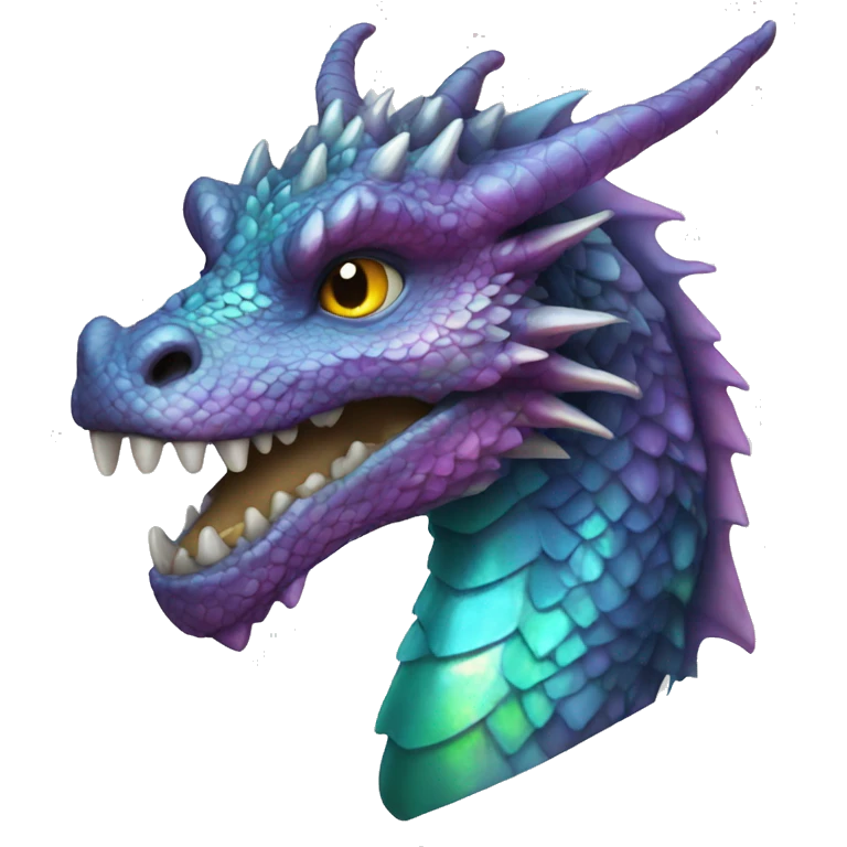 Iridescent dragon emoji