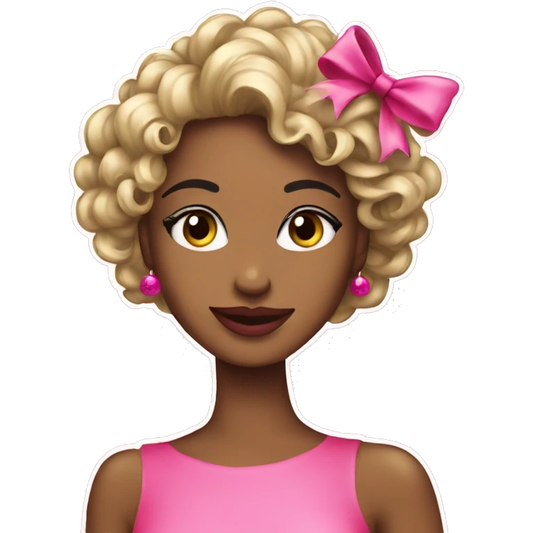 Coquette pink Christmas stickers emoji
