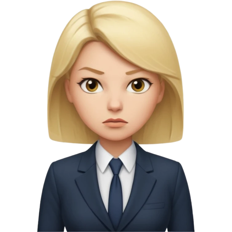 aggressive female boss in suit emoji