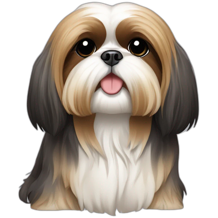 Dog Shih Tzu with long coat full-height  emoji
