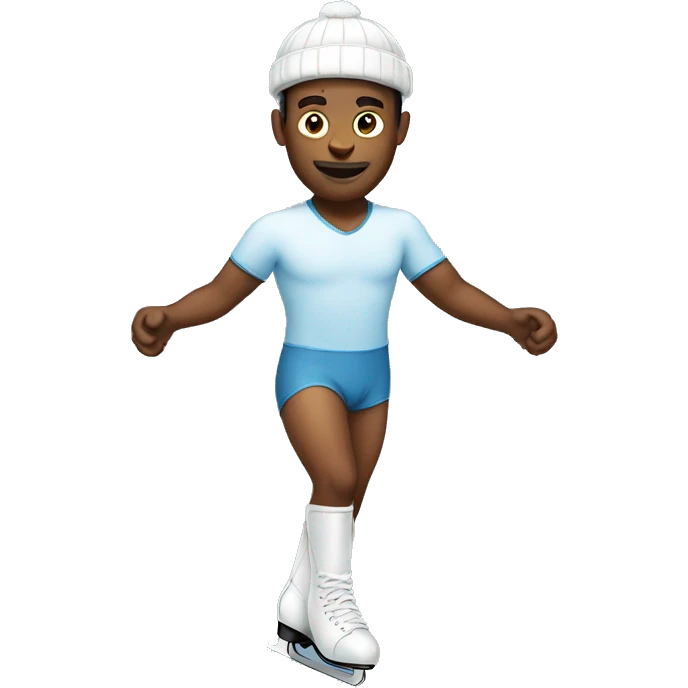 Man wearing underwear ice skating emoji