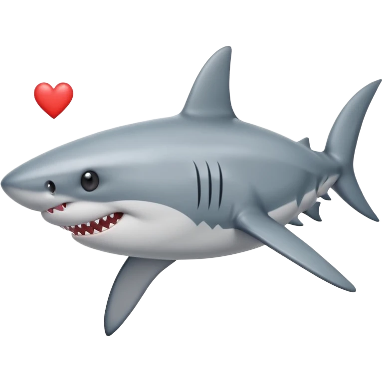 A shark with love heart eyes  emoji