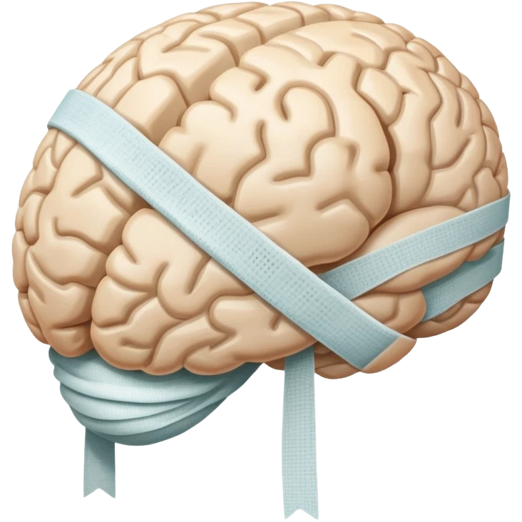 brain wrapped in a bandage emoji