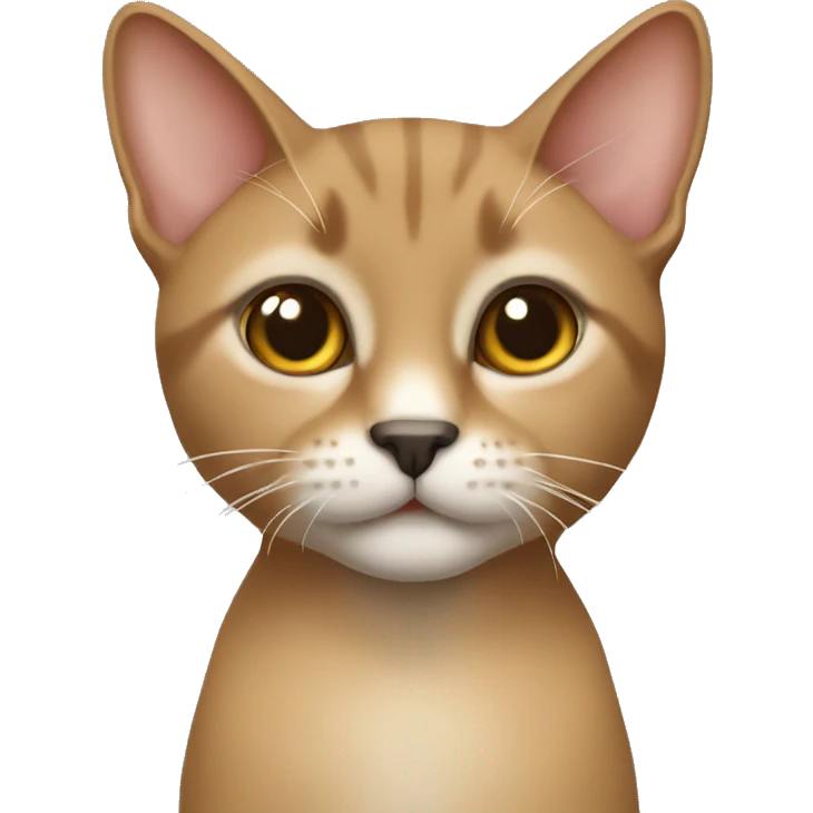 Brown beige thai cat emoji