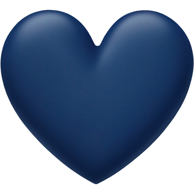 Navy blue heart emoji