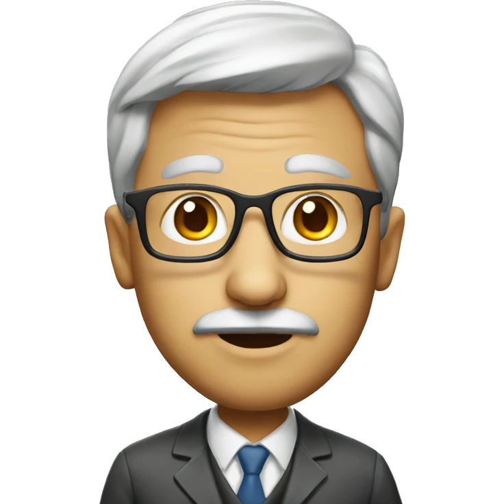 big head professor emoji
