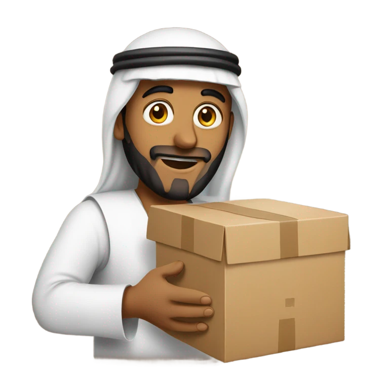 Arab holding a box emoji