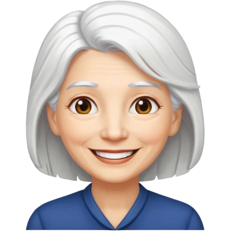 older woman with white hai  emoji